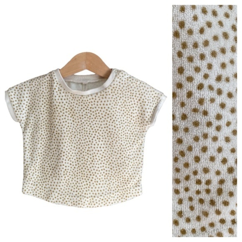 Rylee + Cru Quincy Mae Ivory Dot Terry Top 3-6 months